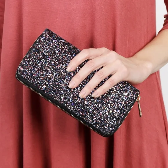 1 Left! Beautiful Black Sparkly Wallet - Picture 8 of 8